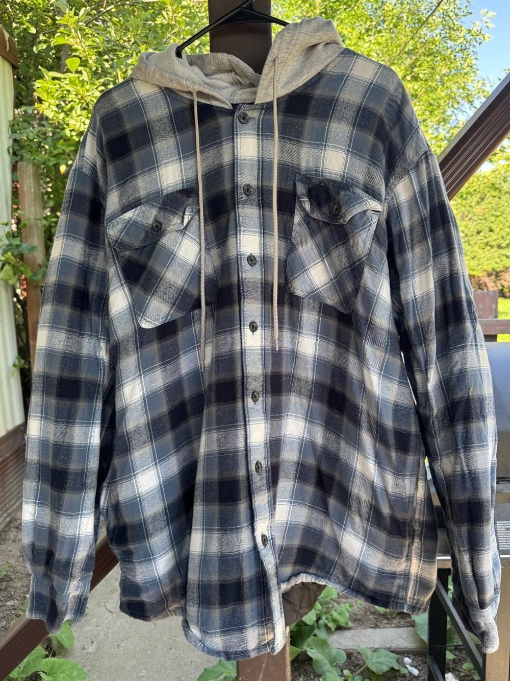 Wrangler- Men’s Blue Plaid Shacket - Size 2XL
